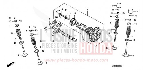 ARBRE A CAMES/SOUPAPE CRF450RC de 2012